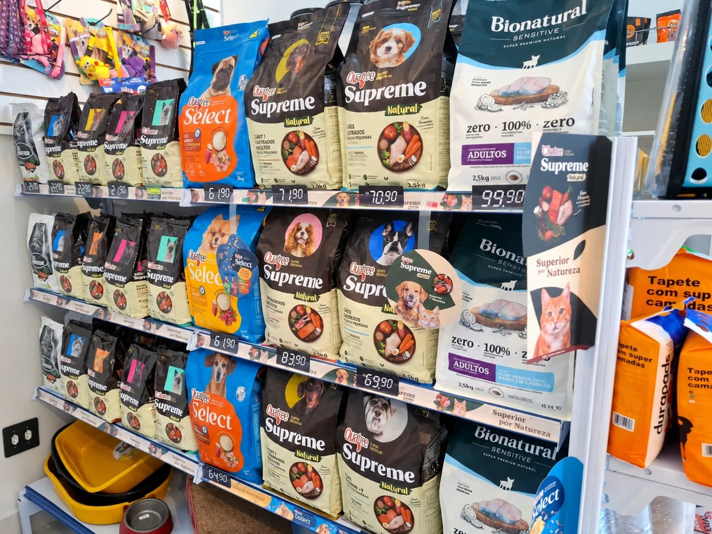 Rações e produtos de nutrição para pets na Point Pet