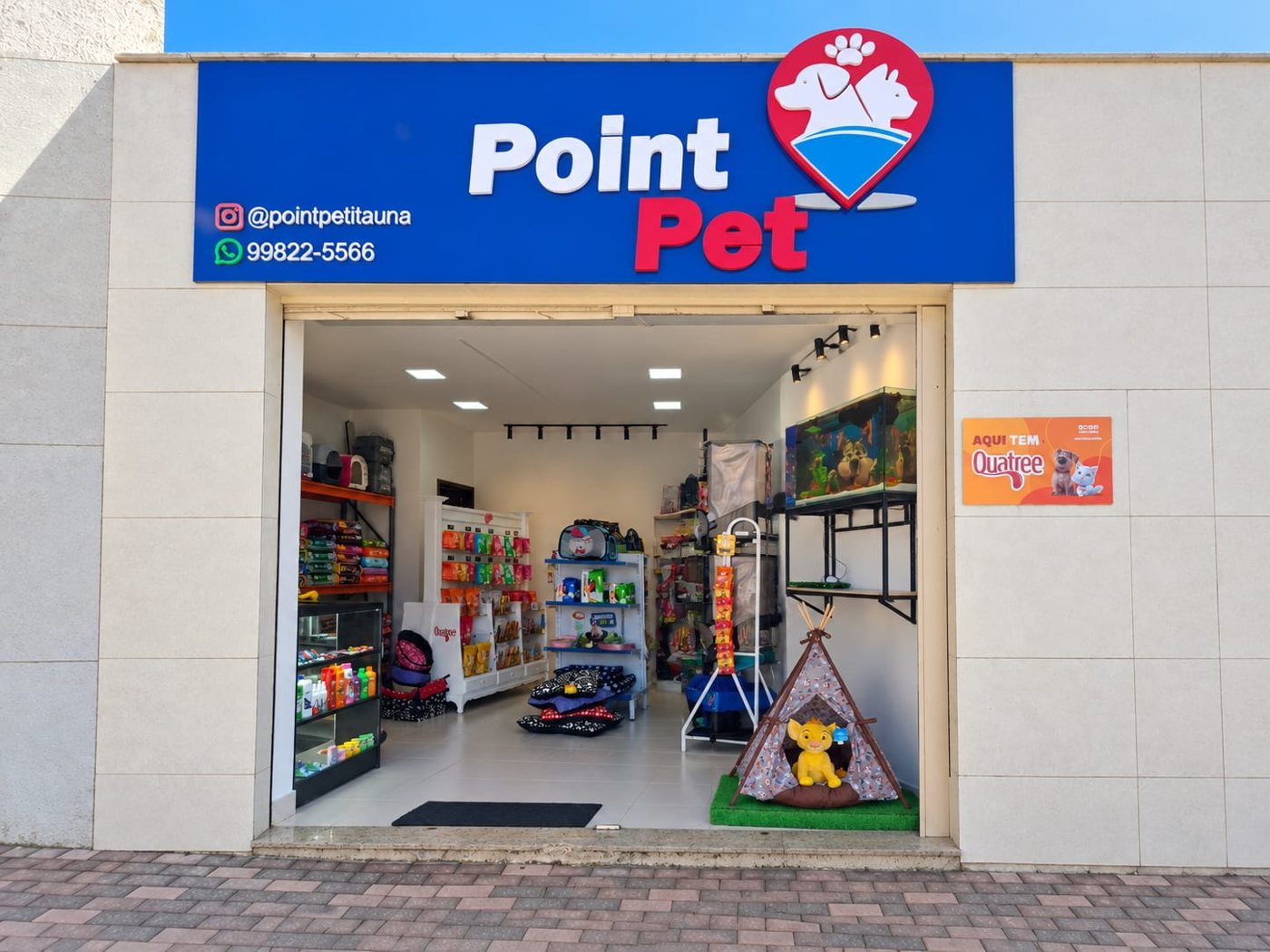 Fachada da loja Point Pet na Praça Mário Matos, em Itaúna