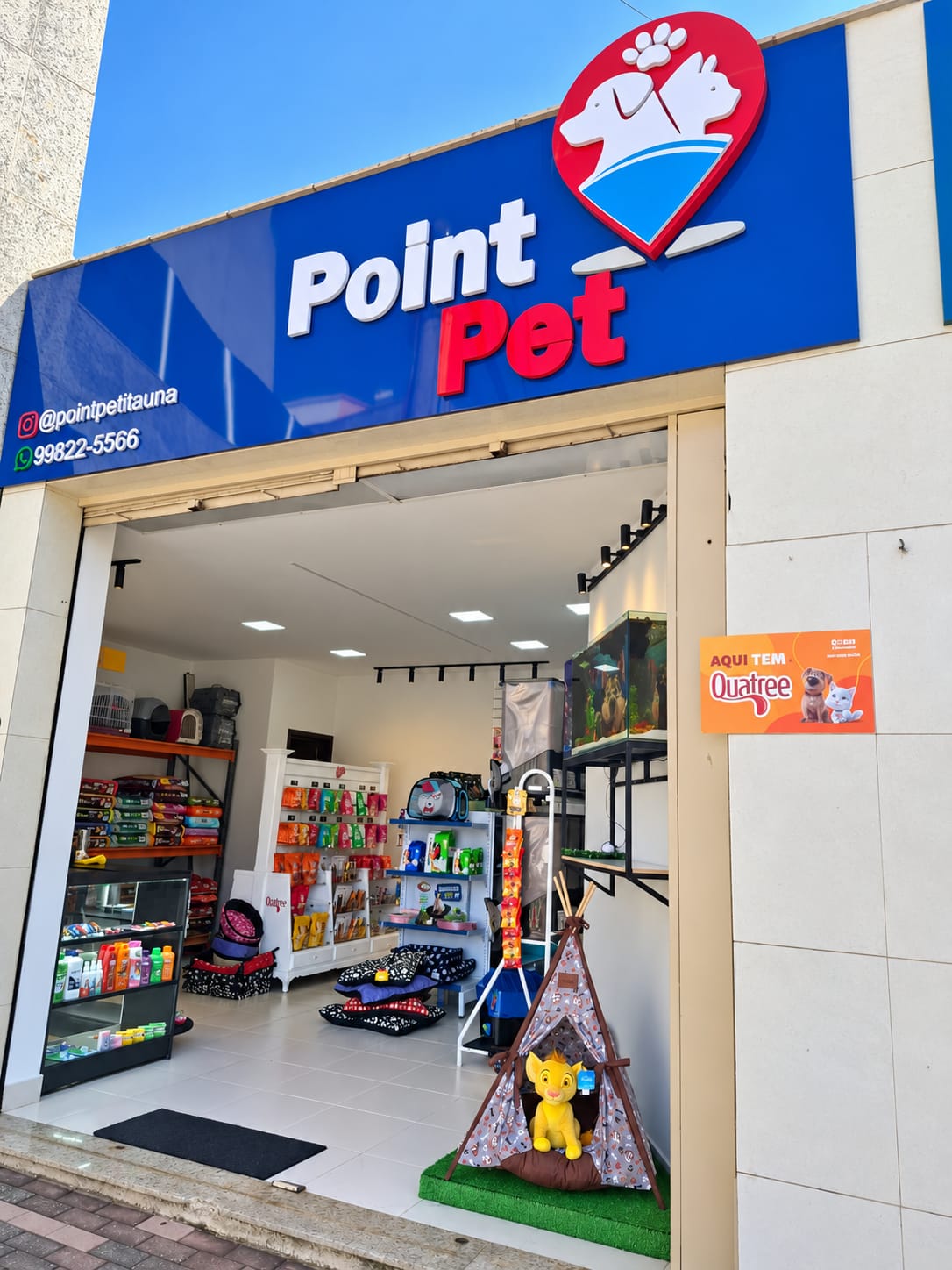 Fachada da loja Point Pet na Praça Mário Matos, em Itaúna